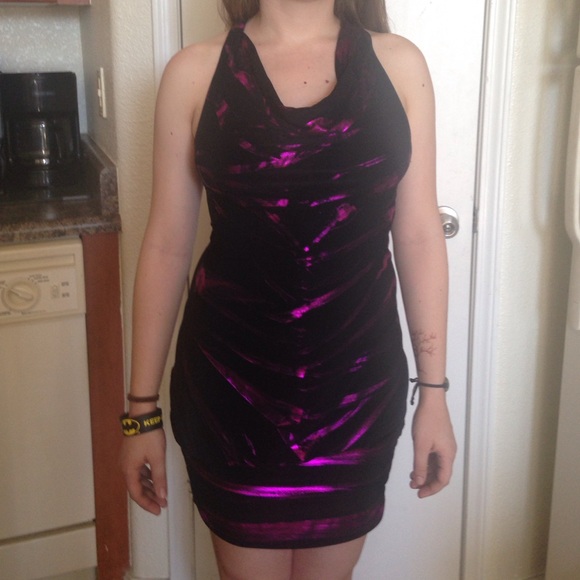 Club-party dress black w/ hot pink! Super sexy!