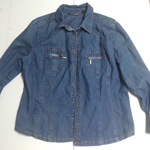 French cuff denim jacket