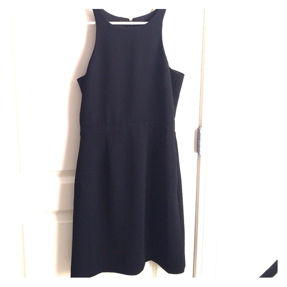J Crew Cutaway Crepe Dress Size 0 Black