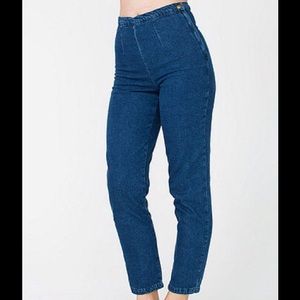 american apparel denim tap pant