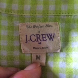 J. Crew gingham perfect shirt medium