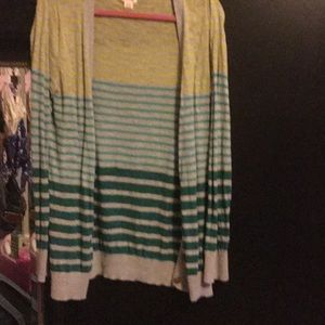 Different green stripes cardigan