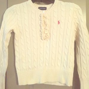 Girls (kids)Cream Ralph Lauren Sweater