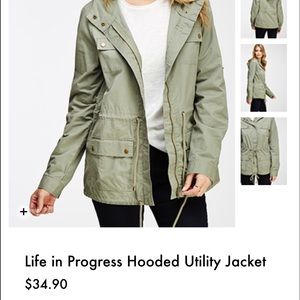Life In Progress Hooded Utility Jacket