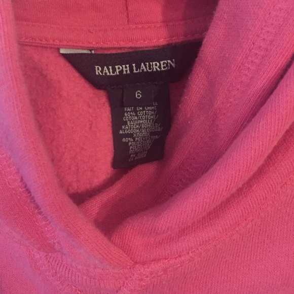 Girls Ralph Lauren pink hoodie - Picture 4 of 4