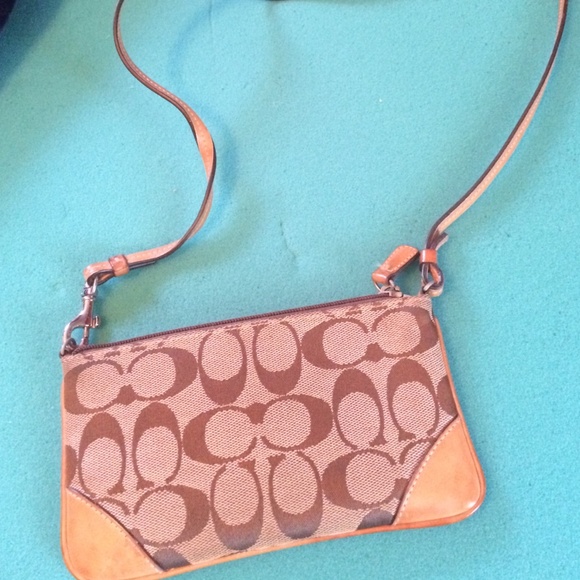 Coach signature wristlet