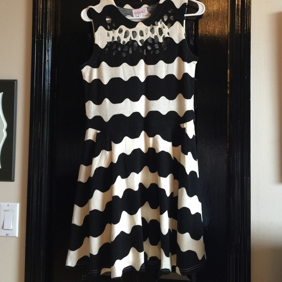 Black & Creme baby doll dress
