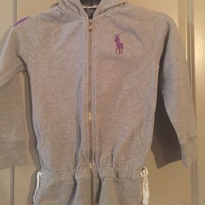 Girls Ralph Lauren Grey hoodie