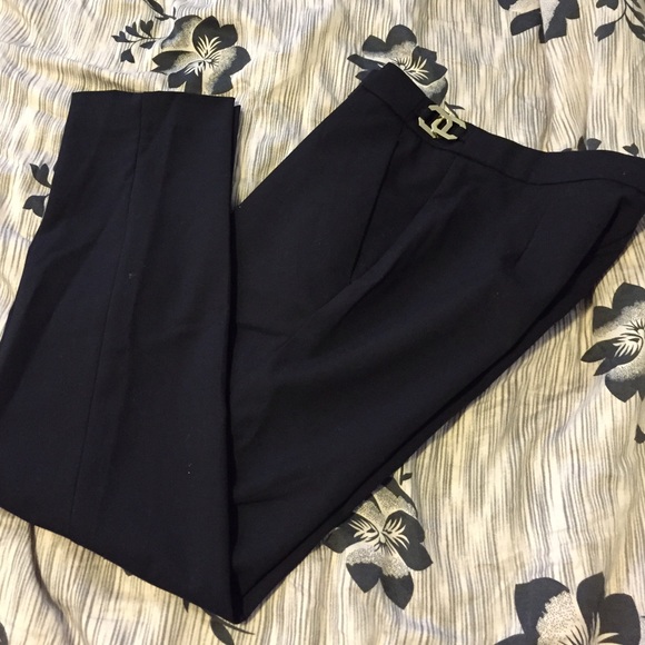 Black ankle dress pants-H&M