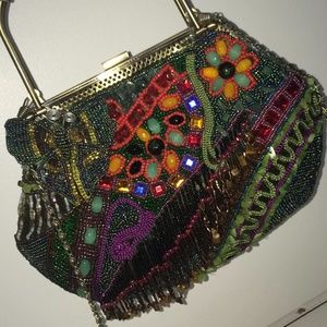 NWOT Unique Beaded Handbag