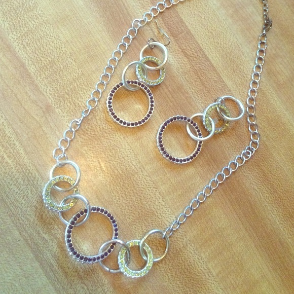 Matching necklace and earrings