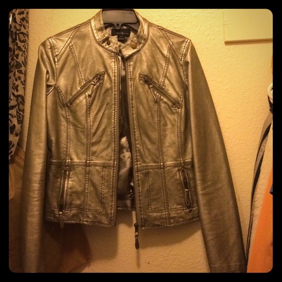 Silver motorcycle-style jacket