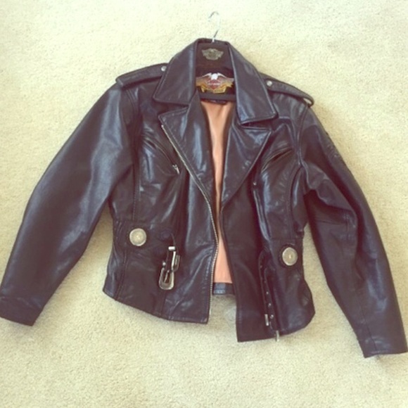Authentic Harley Davidson Leather Moto jacket