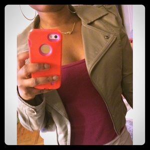 H&M Leather Biker Jacket size 4