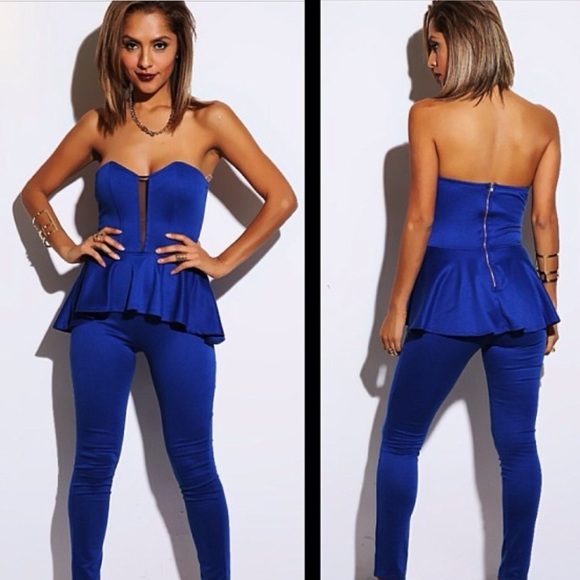 Pants - Royal blue jumpsuit