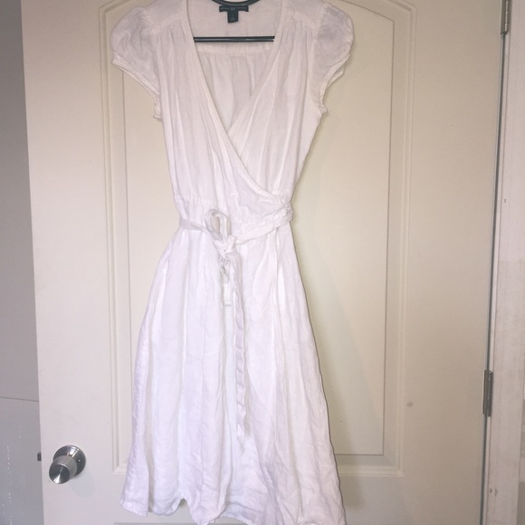 Gap white wrap dress
