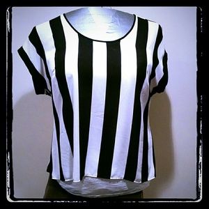 Black & White Striped Top