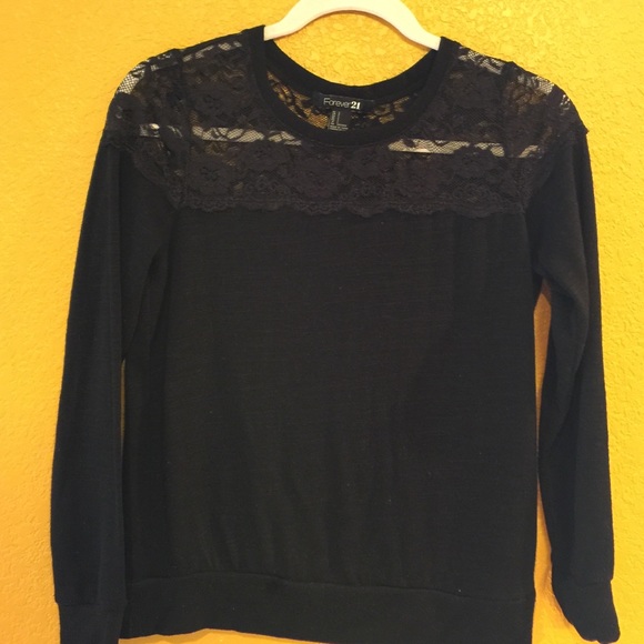 Black Sweater with lace