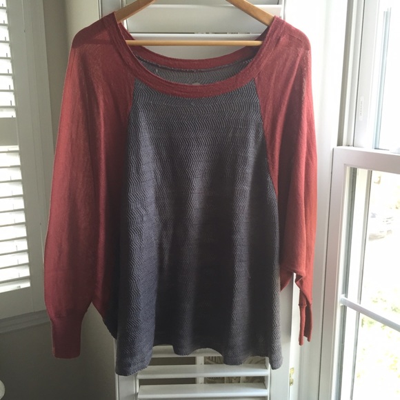 Free People Baseball Sweater Tee - Picture 1 of 2