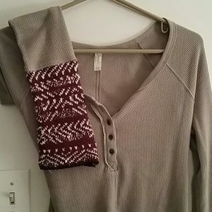 Free People Alpine Cuff Thermal Henley