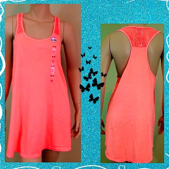 🚫Sold🚫N͜͡W͜͡T Pink! VS Neon Orange LACE - Picture 2 of 4