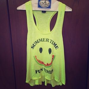 Summer yellow tanktop! Summer time fun time!