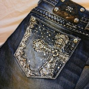 MISS ME JEANS NWT SIZE 29  Amazing Diamond Cross