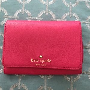 Kate Spade Hot Pink Leather Wallet