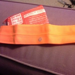 New neon orange lulu headband