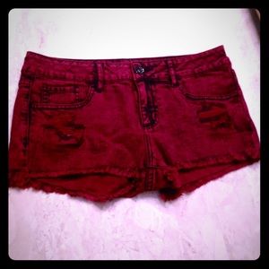 Like New! Bullhead Denim Red Shorts! SZ (5)