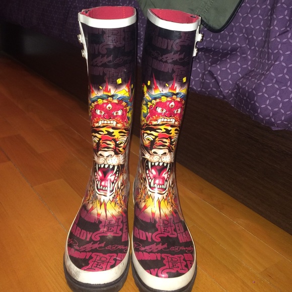 Ed Hardy Rain Boots