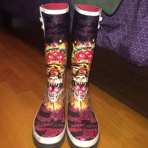 Ed Hardy Rain Boots