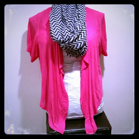 Bundle: Hot Pink Cardi & 3 tanks