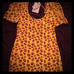 Yellow Scary Prairie Bow Back Dress