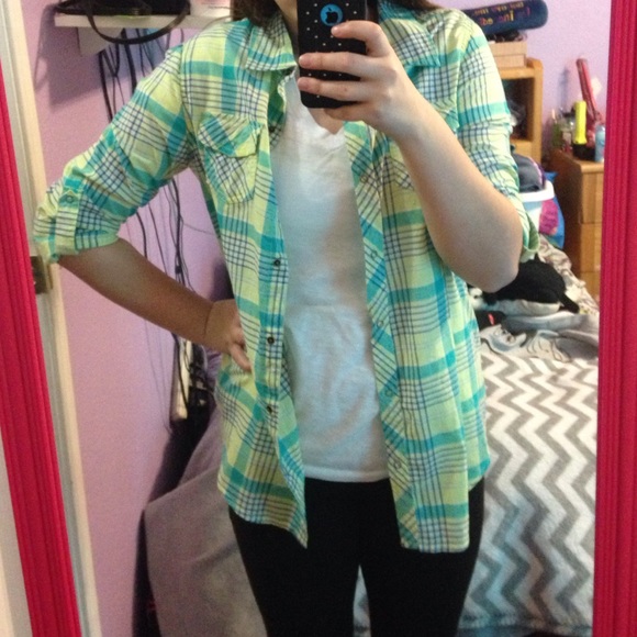 Blue and Green Plaid Arizona Jeans Co
