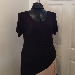 Black and beige maxi dress