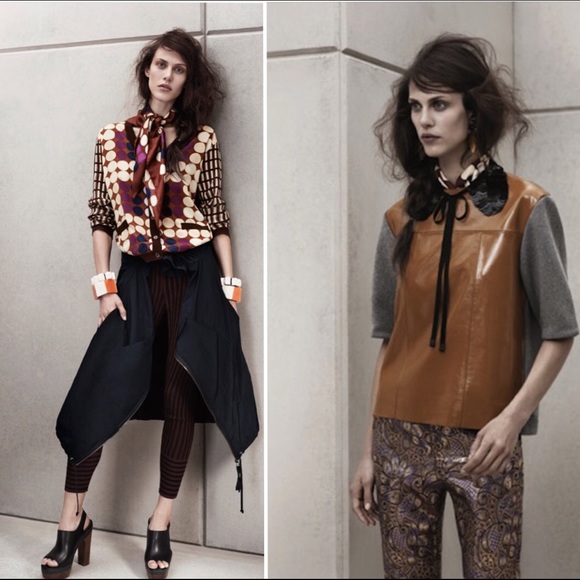 🎉HP🎉Marni for H&M polka dot scarf in brown BN - Picture 4 of 4