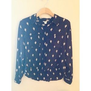Forever 21 Cactus Print Longsleeve