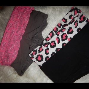 Pink yoga shorts bundle