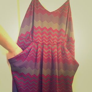 NWT Collective Concepts purple chevron print dress