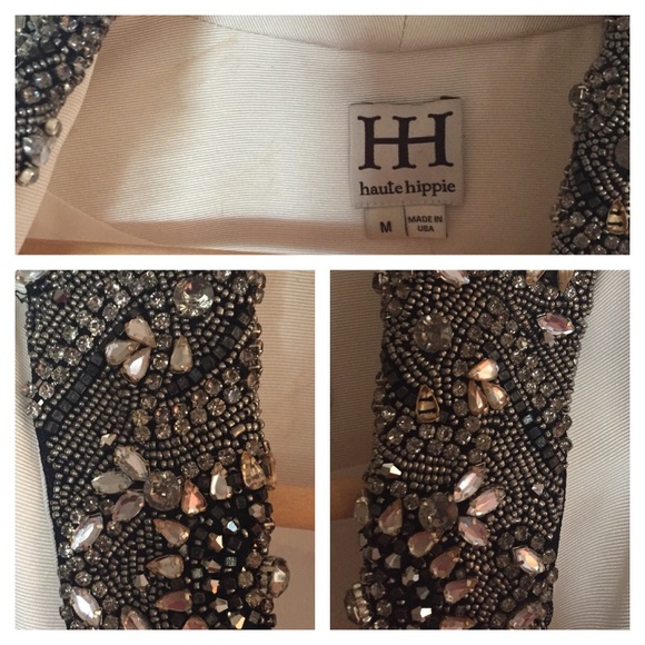 Haute Hippie Jewel Encrusted Cropped Blazer - Picture 4 of 4
