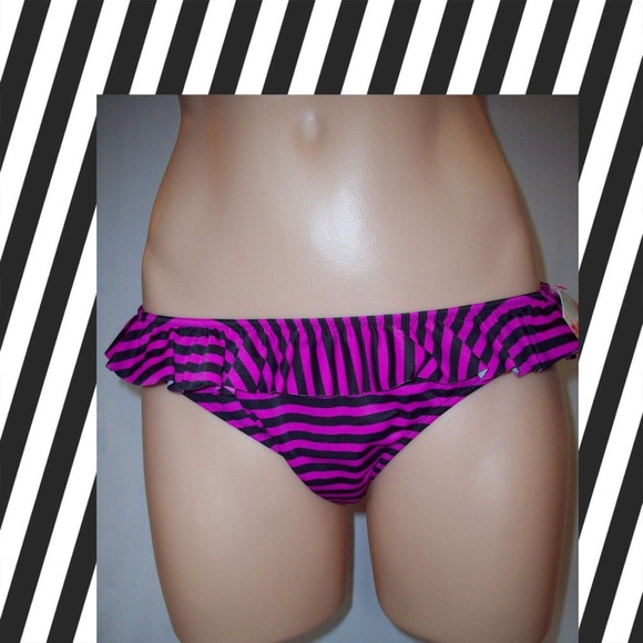 🚫Sold🚫Victoria Secret Purple/BlackBandeau bikini - Picture 3 of 4