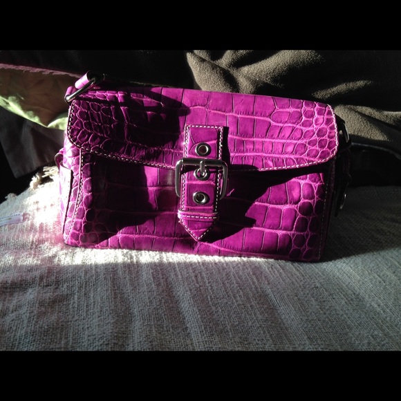 Dooney & Bourke Handbags - Dooney & Bourke Purple Croc Purse