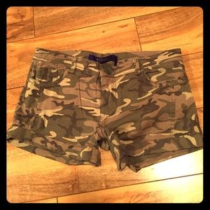 Miley Cyrus Camo Camouflage Stretch Mini Shorts