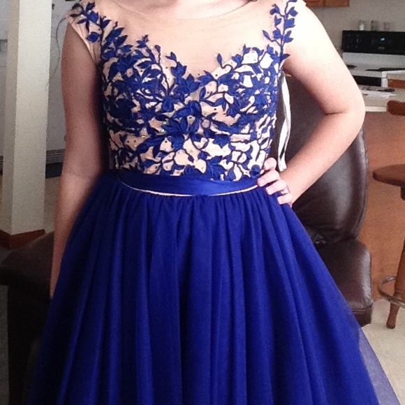 Blue prom dress