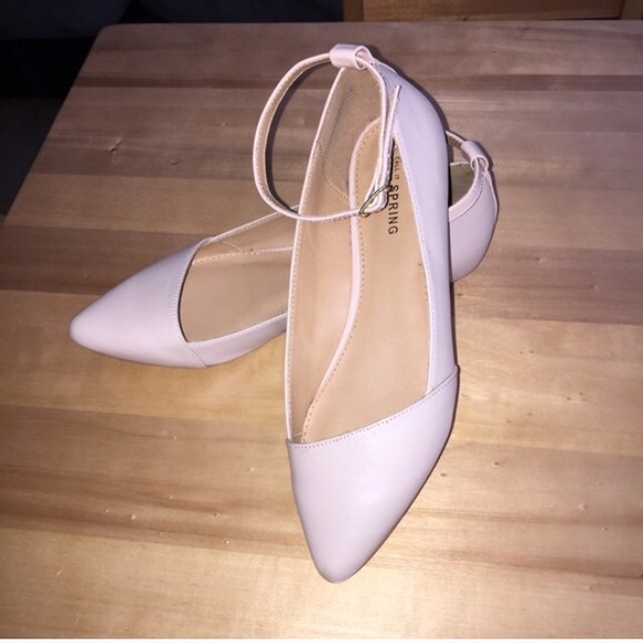 Nude D'Orsay Flats