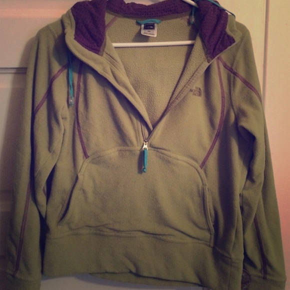 North Face green hoodie