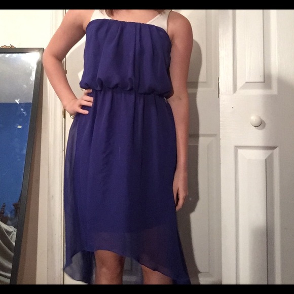 A blue/navy high low dress - Picture 2 of 2