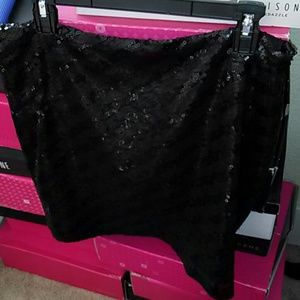 Sequined Black Sz. L Mini Skirt