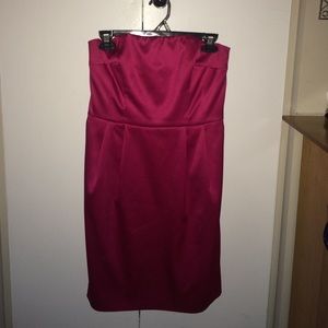 Pink strapless express dress